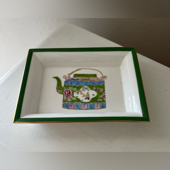 Asianera | Trinket Tray | Dish Rectangular Hand Painted - Picture 1 of 5